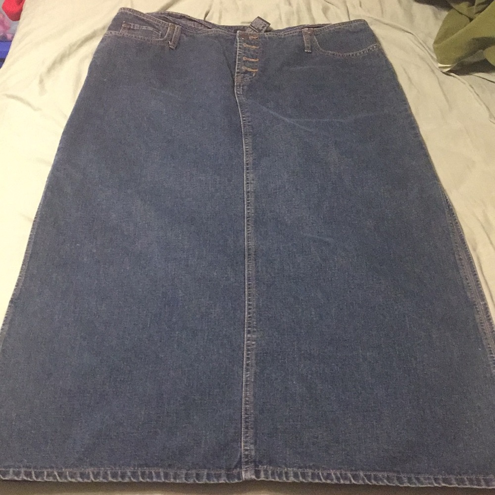 Jean long skirt